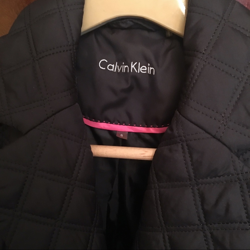 *sold* Calvin Klein Black Quilt Jacket S - Picture 2 of 6